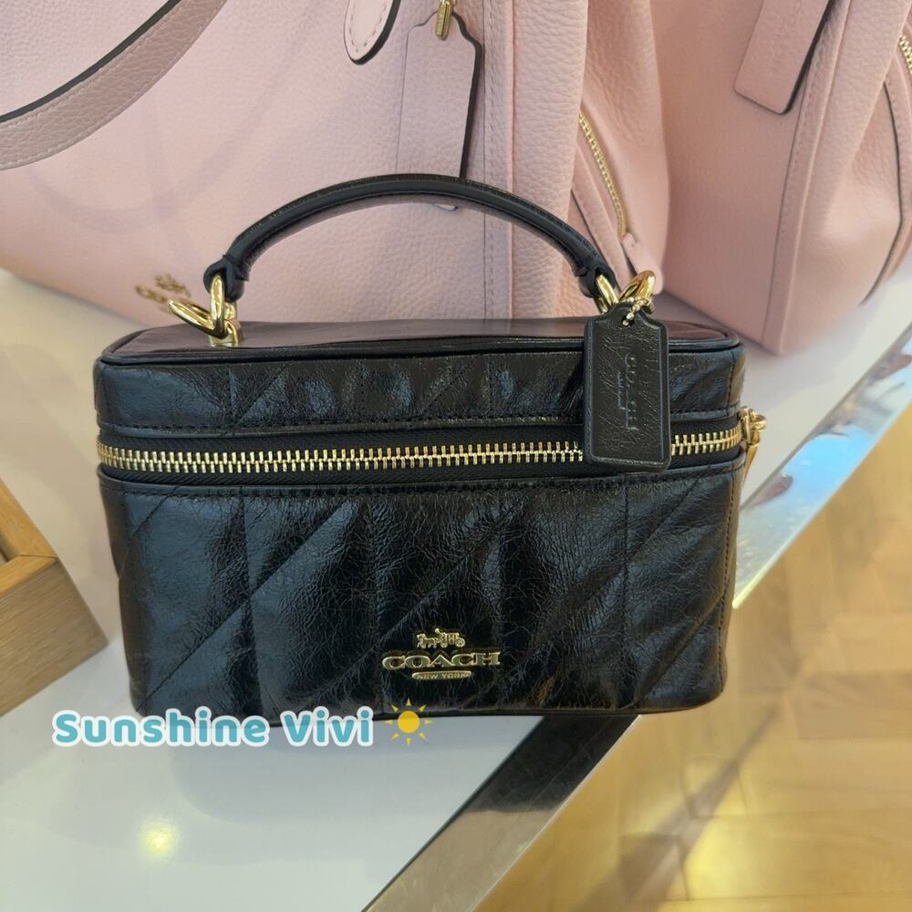 NWT Coach Rainer Crossbody Bag 18 With Quilting CEO22 Gold/black